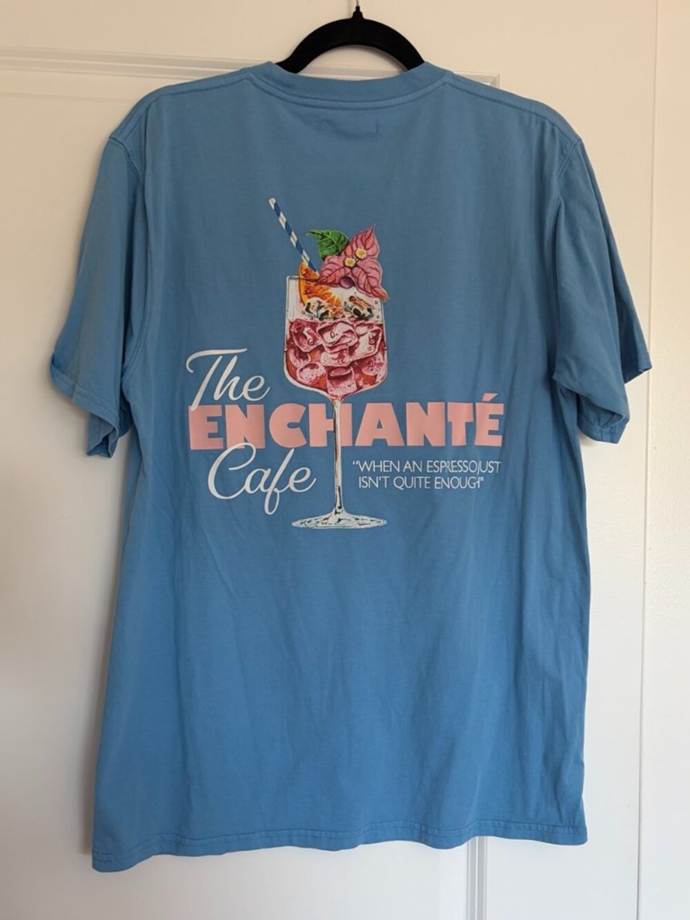 “The Enchanté Cafe” Blue Tee